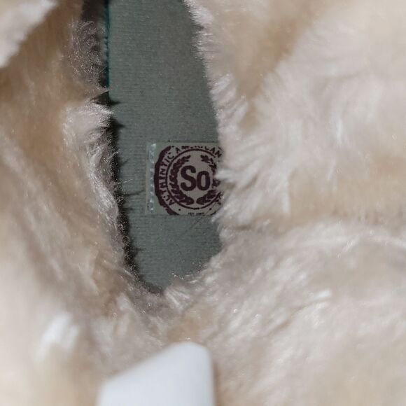 💜SO Brown & Cream Faux Fur Lined Junebug Boots Size 10 - Picture 13 of 15